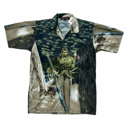 RELIQ Y2K GRAPHIC BUTTON-UP