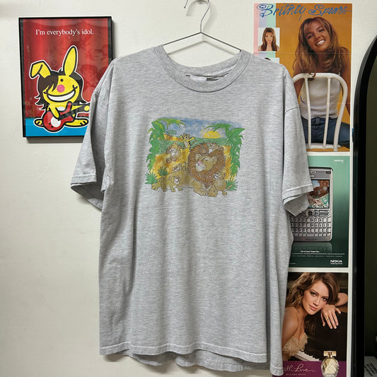 CARTOON LION FAMILY VTG T-SHIRT