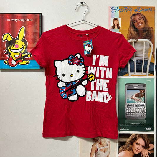 HELLO KITTY "I'M WITH THE BAND" T-SHIRT NWT