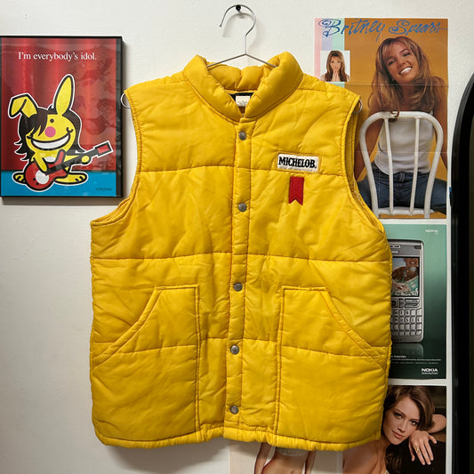 SWINGSTER VINTAGE "MICHELOB" PUFFER VEST