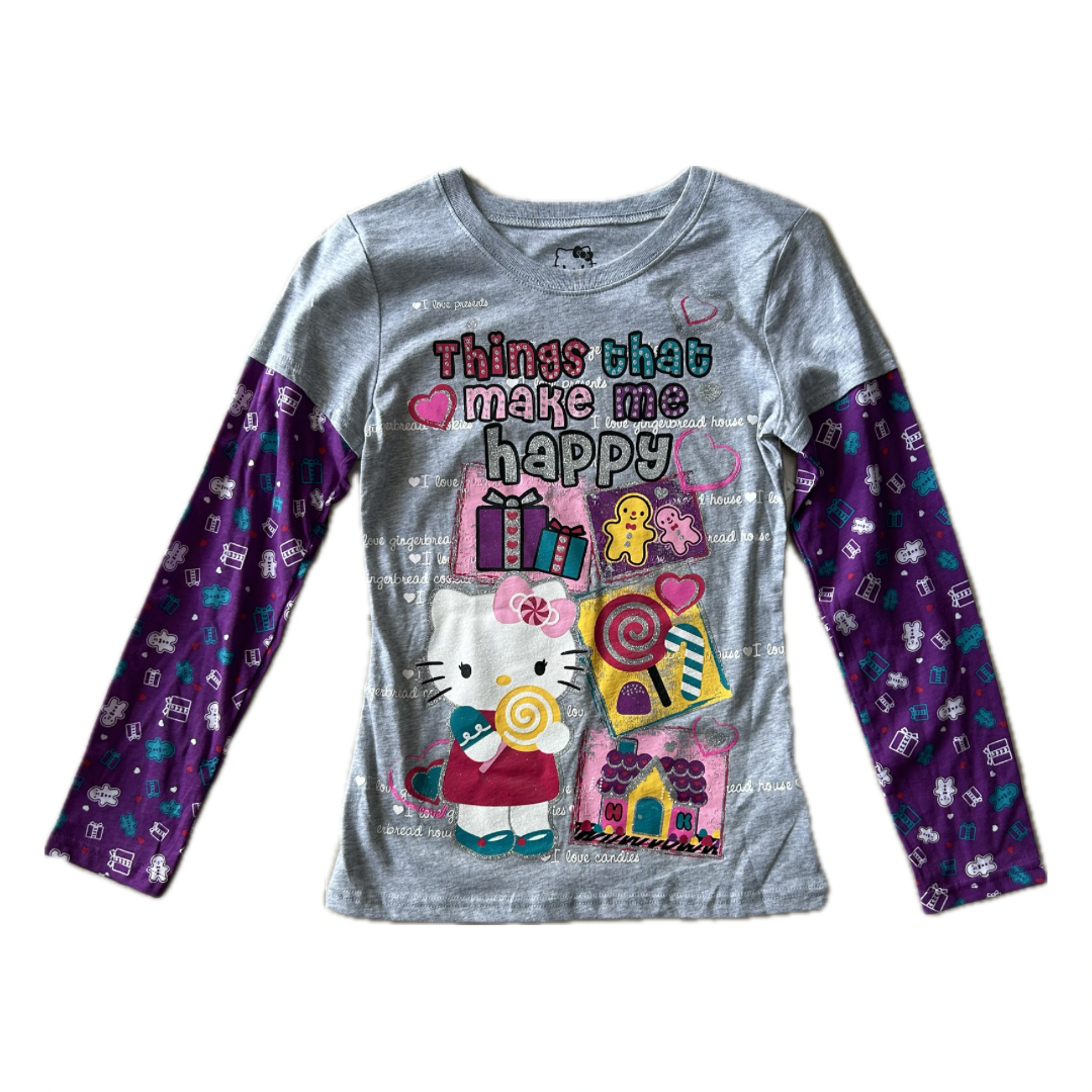 HELLO KITTY GIRLS CHRISTMAS LONG SLEEVE SHIRT NWT